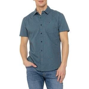 RVCA Mens Kimura Button Up Shirt - Blue Confetti, Size L